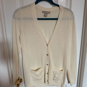 Banana republic ivory pocket cardigan size S